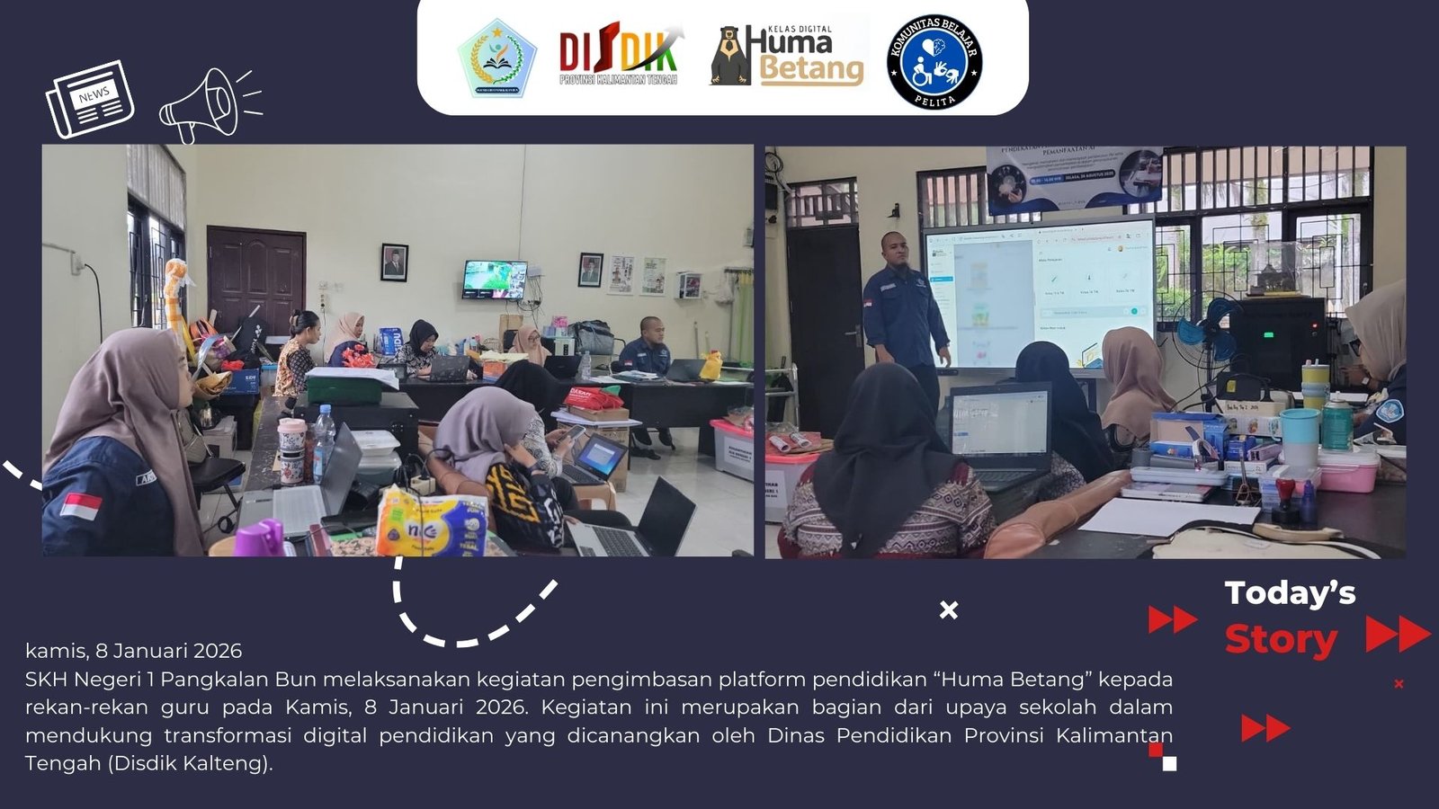 SKH Negeri 1 Pangkalan Bun Laksanakan Pengimbasan Platform Pendidikan “Huma Betang”